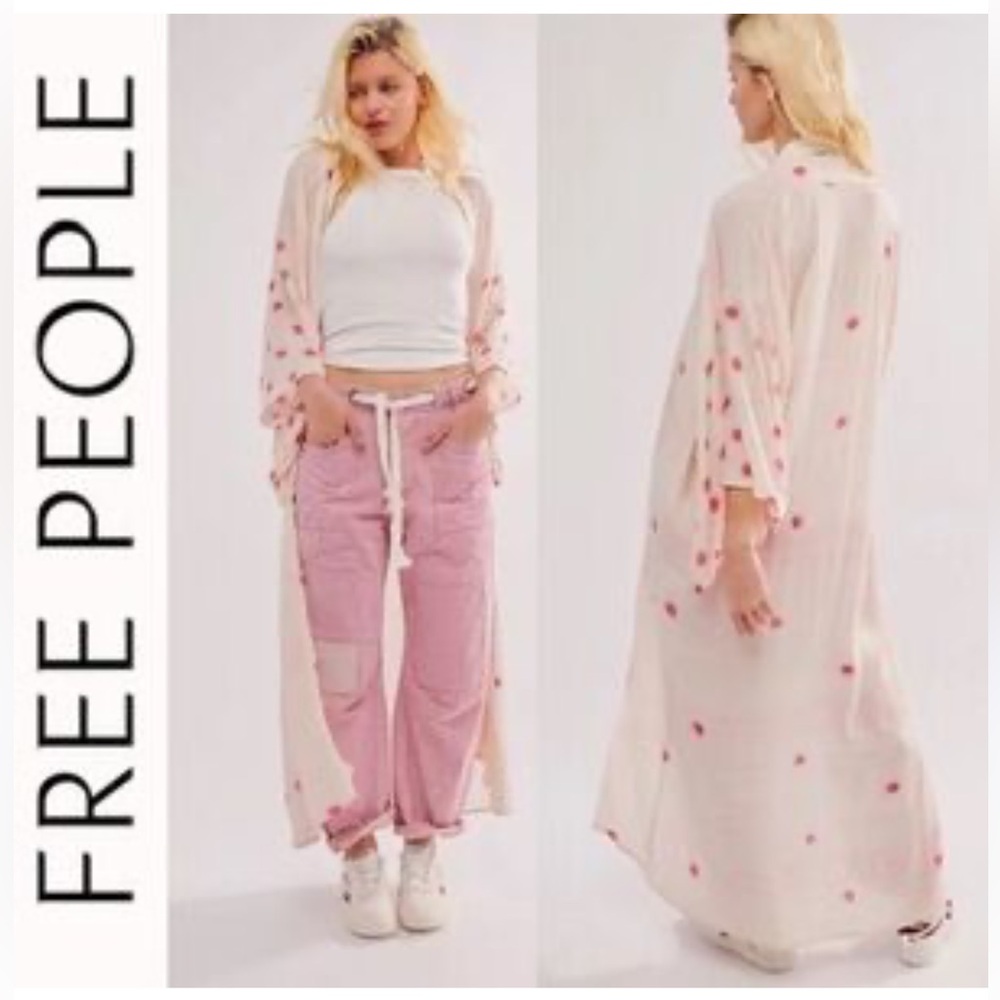 Free People NWT Laurel Canyon Allover Print Rayon Duster Kimono Coverup O/S